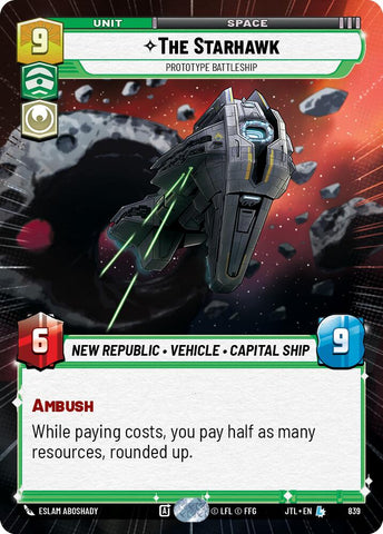 The Starhawk - Prototype Battleship (839) (Hyperspace Foil) (839) [Jump to Lightspeed]
