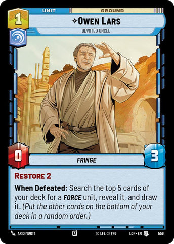 Owen Lars - Devoted Uncle (559) (Foil) (559) [Legends of the Force]