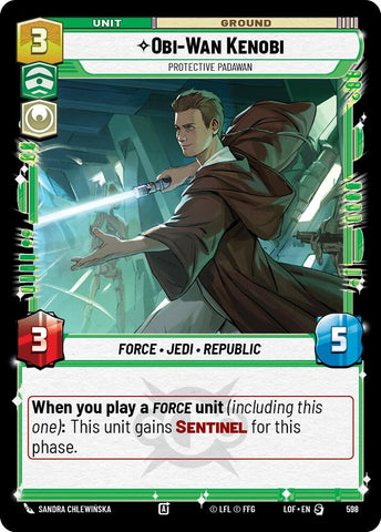 Obi-Wan Kenobi - Protective Padawan (598) (Foil) (598) [Legends of the Force]