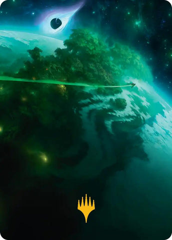 Evendo, Waking Haven Art Card (Gold-Stamped Planeswalker Symbol) [Edge of Eternities Art Series]