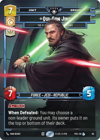 Qui-Gon Jinn (94) - The Negotiations Will Be Short (94) [Organized Play Promos]