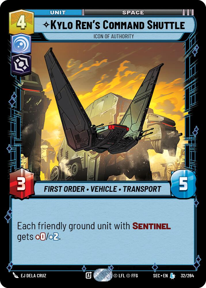 Kylo Ren's Command Shuttle (32/264) - Icon of Authority (32/264) [Secrets of Power]