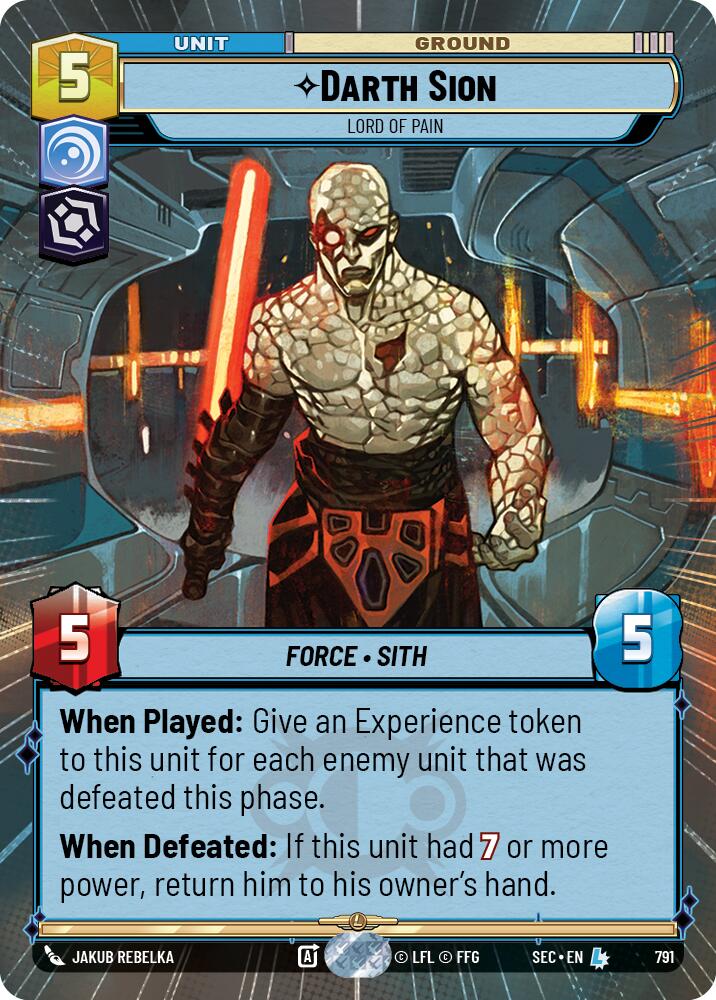 Darth Sion - Lord of Pain (Hyperspace Foil) (791) (791) [Secrets of Power]