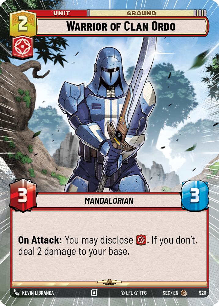Warrior of Clan Ordo (920) (Hyperspace Foil) (920) [Secrets of Power]