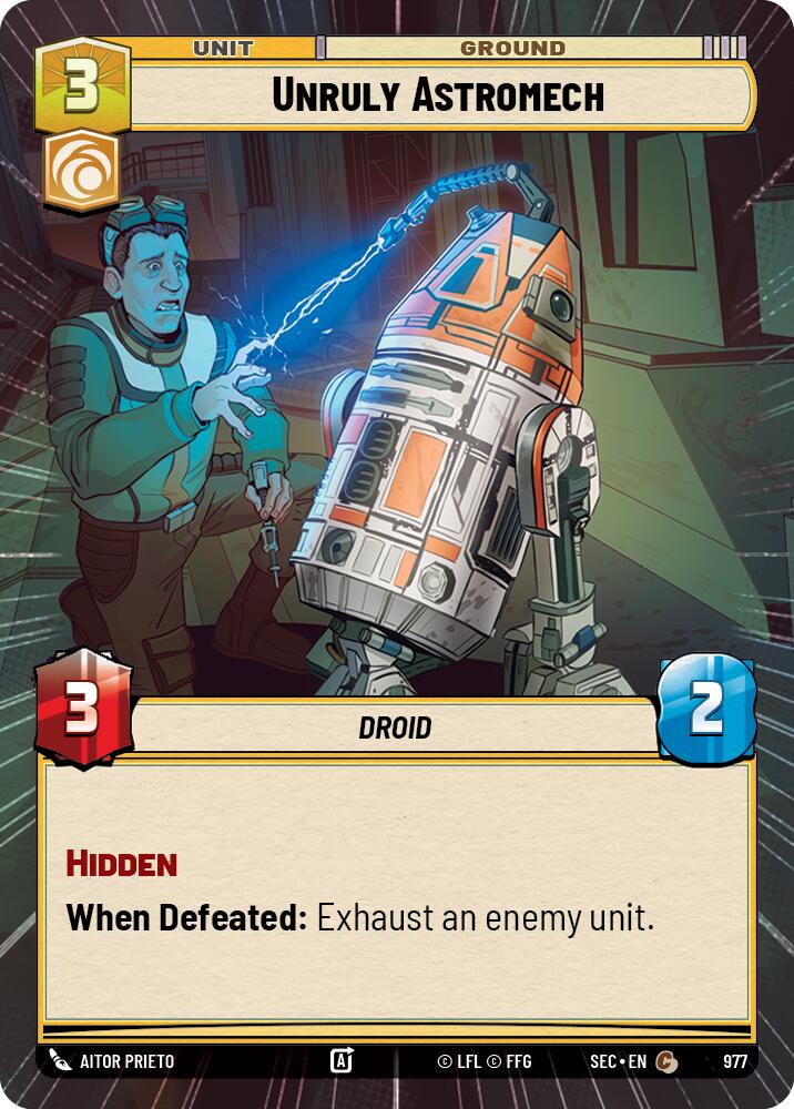 Unruly Astromech (977) (Hyperspace Foil) (977) [Secrets of Power]