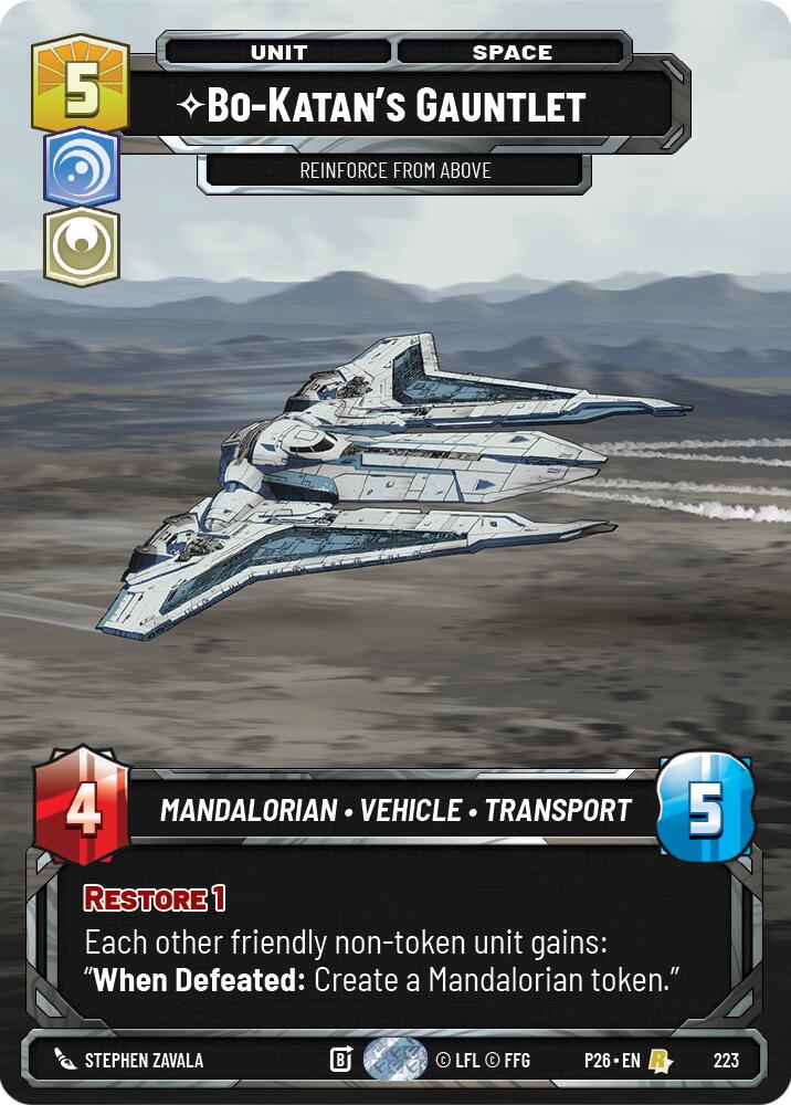 Bo-Katan's Gauntlet - Reinforce from Above (223) (Foil) (223) [Sector and Regional Promos: Season 2]