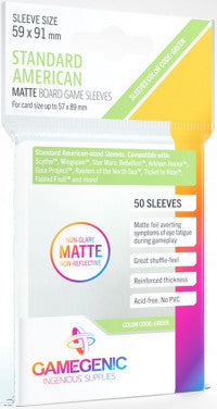 Gamegenic Matte American Sleeves (59mm x 91mm)
