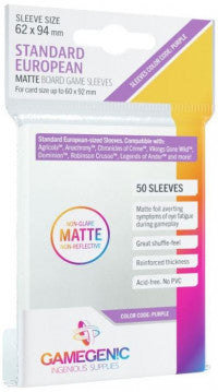 Gamegenic Matte European Sleeves (62mm x 94mm)