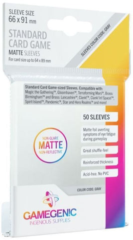 Gamegenic Matte Standard Sleeves (66mm x 91mm)