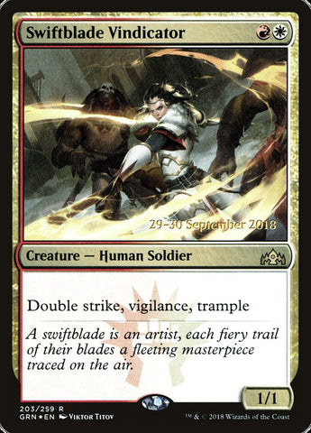 Swiftblade Vindicator [Guilds of Ravnica Prerelease Promos]